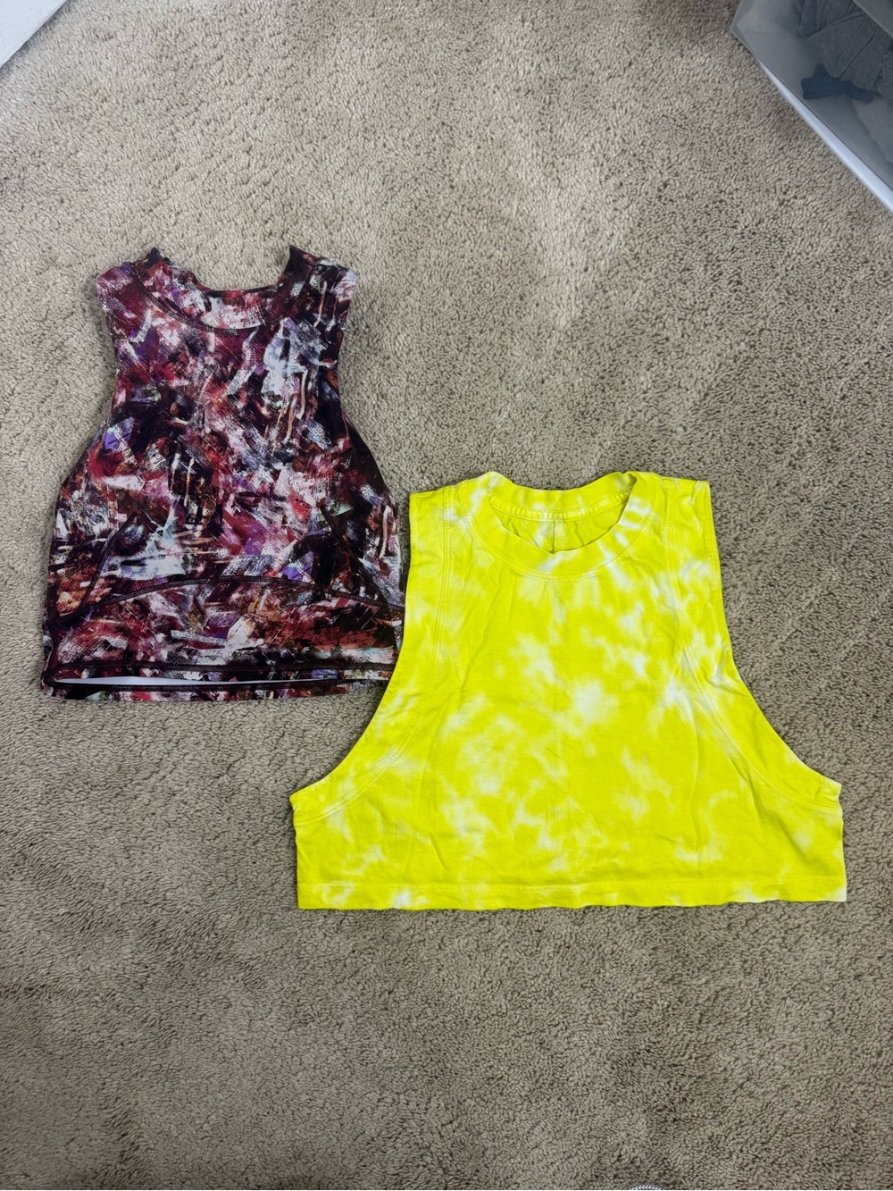 Lululemon Lot of size 4 Everlux and Mesh Cropped tank All Yours Cropped Tank 🍋🍋